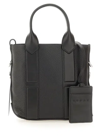Hogan Small "shopping Script" Bag In Black