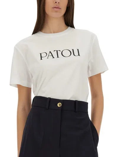 Patou Logo Print T Shirt In White