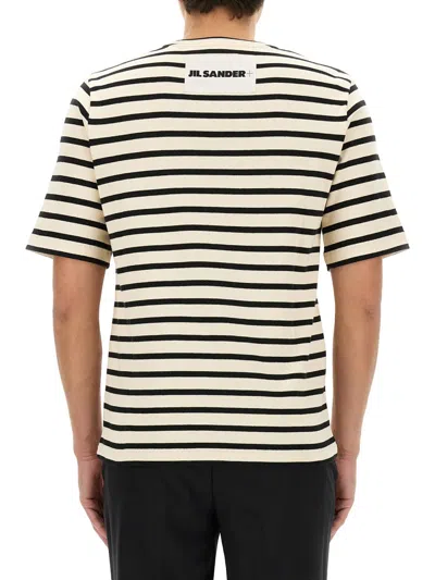 Jil Sander Striped T Shirt In Multi