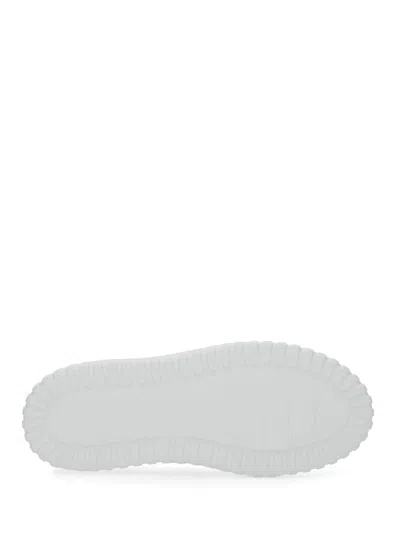 Hogan Women Silver H-stripes Leather Sneakers, 7.5 Luxury Sneakers For Women Darveys In White