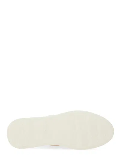 Hogan Leather Sneakers Rebel Panelled Platform Round Suede In White