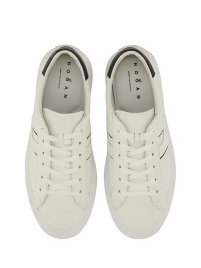 Hogan Low-top Leather Sneakers With Minimalist Design And Distinctive Detailing In White