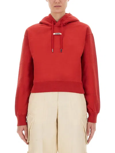 Jacquemus The Grosgrain Hoodie In Red
