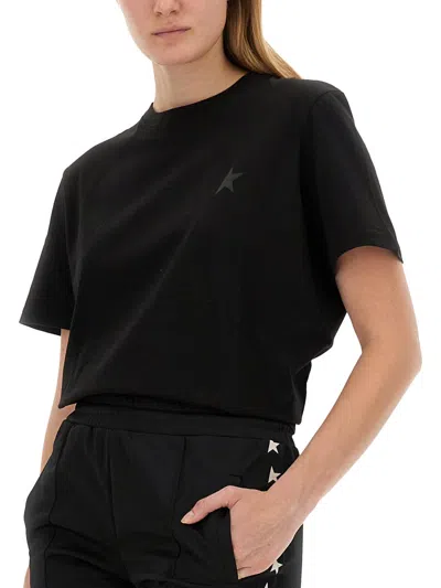Golden Goose Black Logo-embroidered Short-sleeved T-shirt