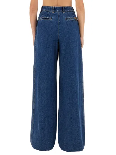 Dolce & Gabbana Jeans With Inverted Pleats In Blue