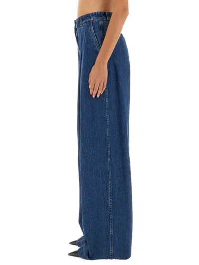 Dolce & Gabbana Jeans With Inverted Pleats In Blue