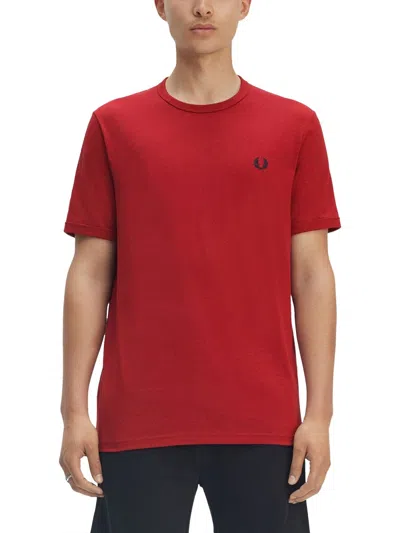Fred Perry Ringer T-shirt In Red