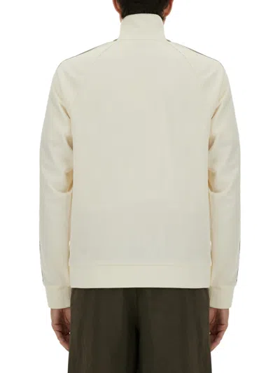 Fred Perry Track Jacket With Two Color Webbing In White