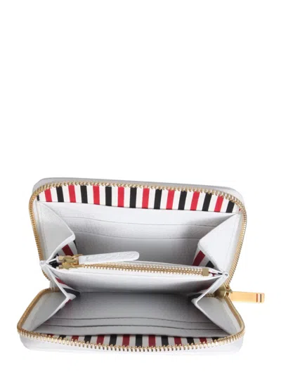 Thom Browne Zipped Wallet In White