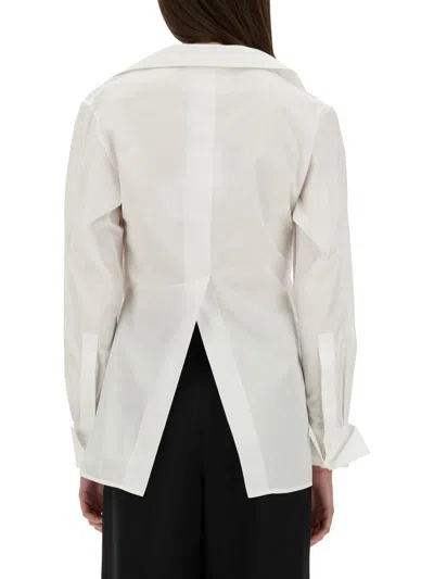 Givenchy Poplin Wrap Shirt In White