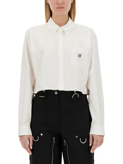 Givenchy 4g Cropped Shirt In White