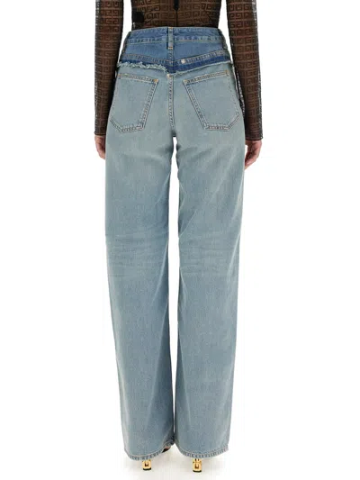 Givenchy Light Blue Baggy Jeans In Blue
