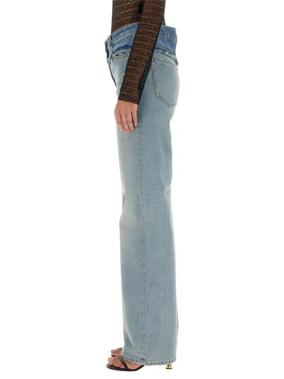 Givenchy Light Blue Baggy Jeans In Blue