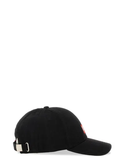 Diesel Logo-patch Baseball Cap In Black