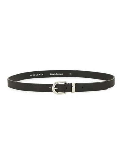 Sunflower Leather Belt In Black