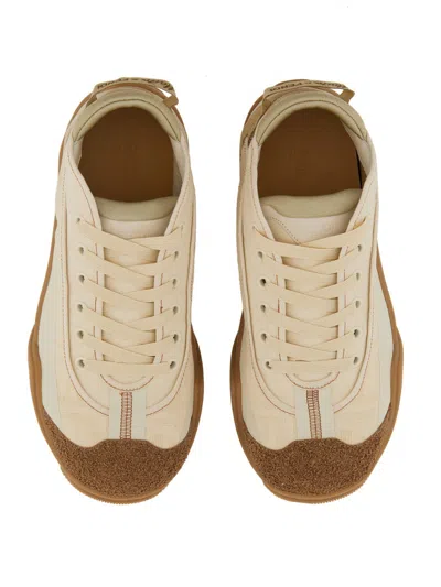 Fendi Sneaker Mid Top Con Lacci E Loop Sul Tallone In White