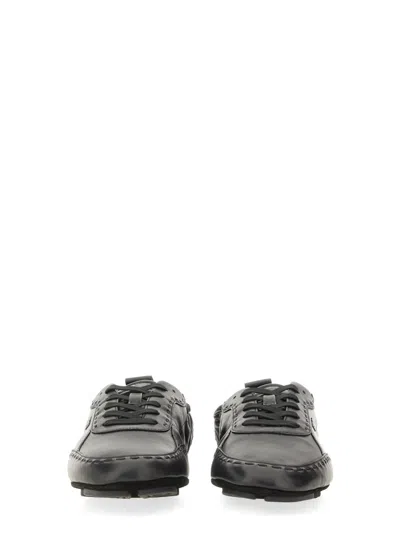 Fendi Stretchy Heel Round Toe Rubber Sole Sneakers In Black