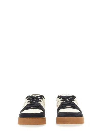 Fendi Match Leather And Suede Sneakers In Multi