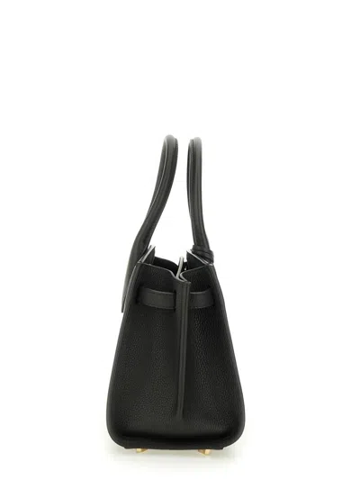 Ferragamo Structured Shoulder Bag Adjustable Strap In Black
