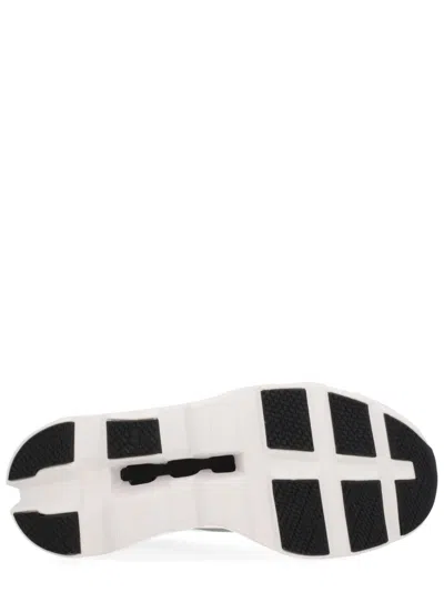 On -running Womens All White F Cloudmster Cushied Chunky-soled Mesh Low-top Trainers In White