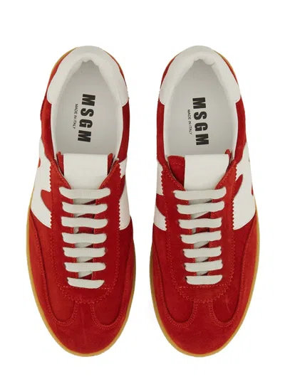 Msgm "retro" Sneaker In Red