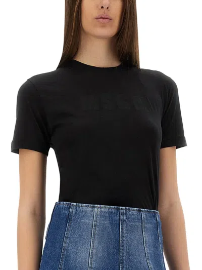 Msgm Slim Fit T-shirt In Black