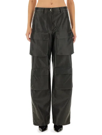 Msgm Cargo Pants In Black