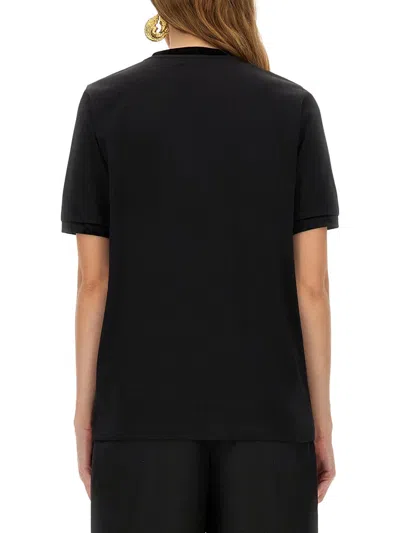 Nina Ricci T-shirt With Ribbon And Bow In Black