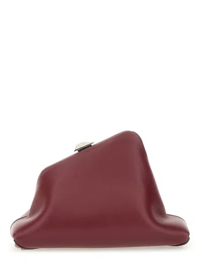 Attico Clutch Day Off Small In Burgundy