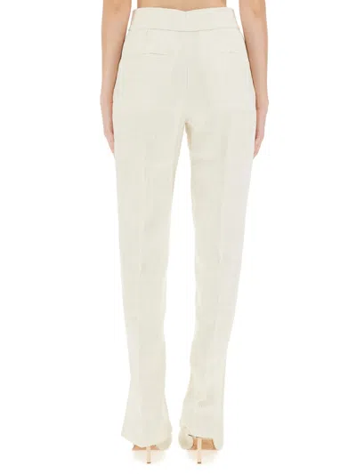Jacquemus Side Split Straight-leg Pants In White