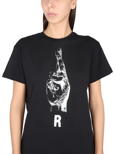 Raf Simons Crewneck T-shirt In Black