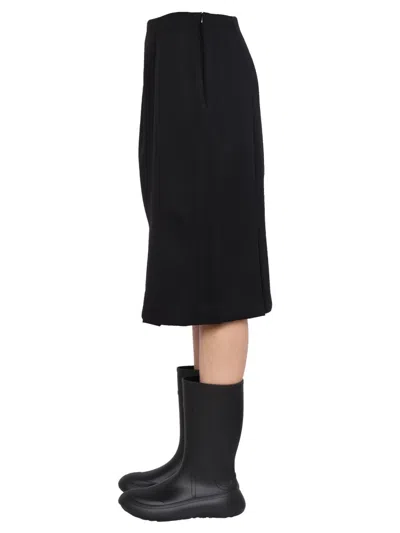 Raf Simons Straight Cut Skirt In Black