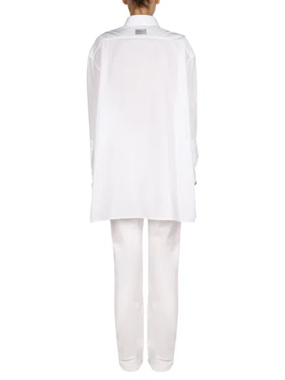 Raf Simons Logo Patch Shirt In White