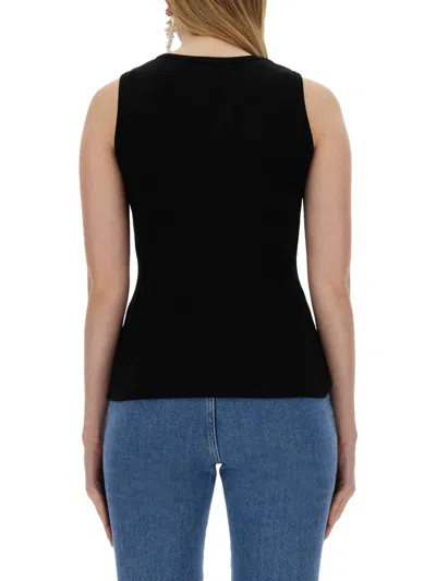 Magda Butrym Embellished Jersey Tank Top In Black