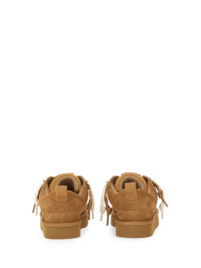 Ugg Suede And Mesh Sneakers With Trekking Laces In Brown