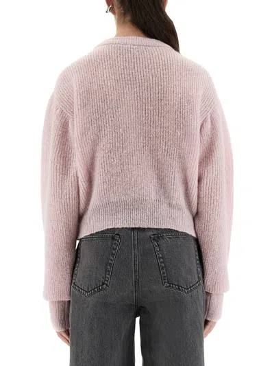 Rotate Birger Christensen Rotate Birgerchristensen Wool Puff Sweater In Pink