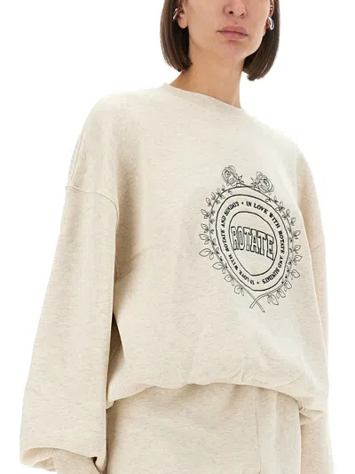 Rotate Birger Christensen Sweatshirt With Logo In Gray