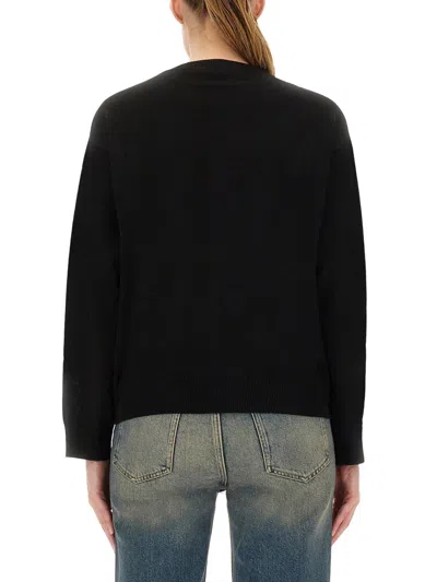 Moschino Jeans Mesh With Inlay Pattern In Black