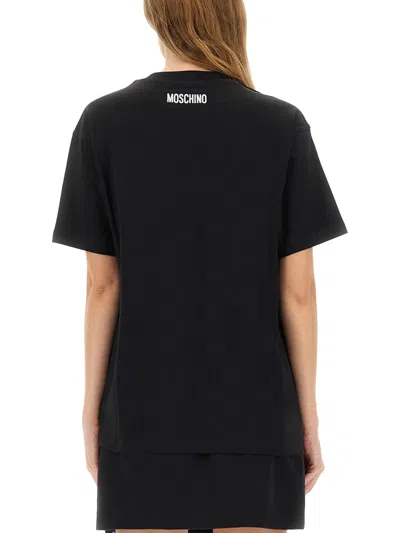 Moschino Smiley Printed Regular Fit T-shirt In Blue