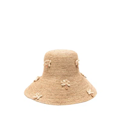 Alanui Shadow Of The Palm Raffia Hat In Neutral