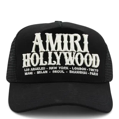 Amiri Black Baseball Cap With Logo Lettering On The Front And Mehs Panels In Black