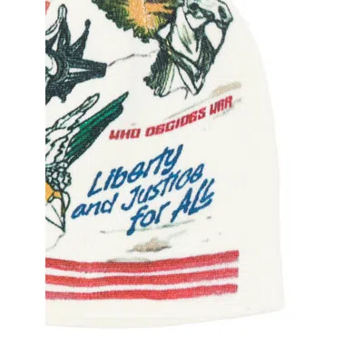 Who Decides War Americana Knit Hat In White