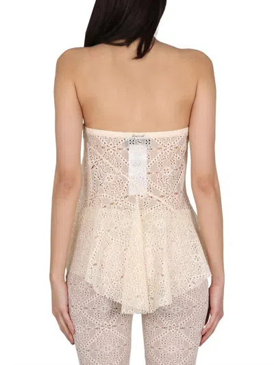 Dsquared2 Dsquared Embroidered Cropped Top In Brown
