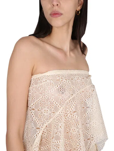Dsquared2 Dsquared Embroidered Cropped Top In Brown