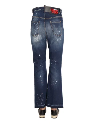 Dsquared2 Dsquared Jeans Wide Leg In Blue