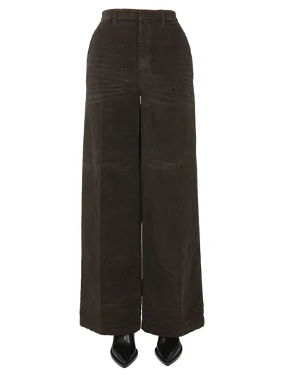 Dsquared2 Dsquared Wide Leg Pants With Button Closure In Black