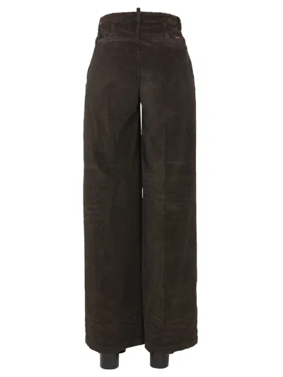 Dsquared2 Dsquared Wide Leg Pants With Button Closure In Black