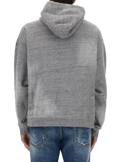 Dsquared2 Grey Cotton Sweatshirt In Gray