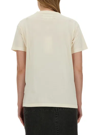 Maison Margiela Woman T-shirt Ivory Size M Cotton In Yellow