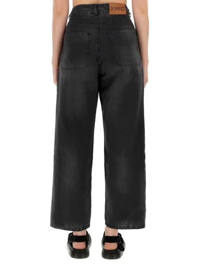 Ymc You Must Create Silver High-waisted Jeans In Black